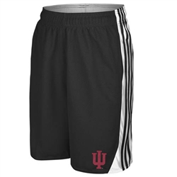 ADIDAS "Hoops" 3 Stripe Black Indiana "IU" Athletic Shorts