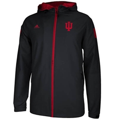 ADIDAS Black IU Full Zip Woven Sideline Jacket