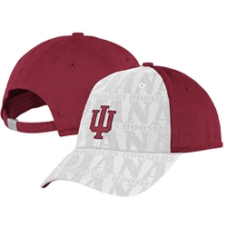 ADIDAS Adjustable Womens "IU" Indiana Crimson Cap with White Insert
