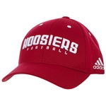 ADIDAS HOOSIERS Football Crimson Structured Coaches Adjustable Cap