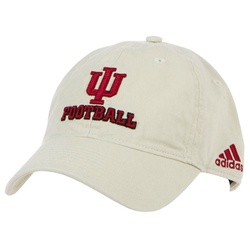 ADIDAS Indiana Football Khaki Slouch Fit Adjustable Cap