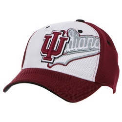Indiana White Shadow Mesh One-Fit Indiana IU Cap