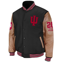 Indiana Hoosiers Wool and Leather Letterman Jacket from Colosseum