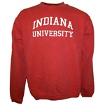 Garment Washed Crimson INDIANA UNIVERSITY Crew Neck Sweatshirt
