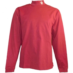 Indiana IU Crimson Sueded Cotton Jersey Mock Turtleneck