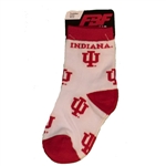 Indiana IU Crimson and White "All Over" Toddler Socks