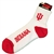 Indiana IU White and Crimson Quarter Socks