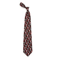 Indiana University Black Pattern Silk Neck Tie