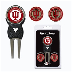 Indiana Hoosiers Golf Divot Tool Set with Three Ball Markers