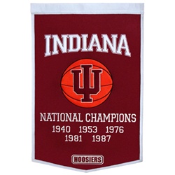 Indiana Hoosiers Dynasty Men's Basketball Commemorative Banner