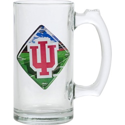 High Definition 13 Ounce Indiana Handled Glass Mug