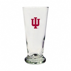 Indiana Hoosiers "IU" 16.5 Ounce Pilsner Glass with Side Decoration