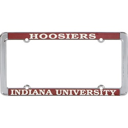 Indiana HOOSIERS Polished Chrome Metal License Plate Frame