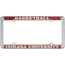 Indiana BASKETBALL Polished Chrome Metal License Plate Frame