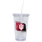 Indiana Hoosiers CLEAR "Sip n' Go" Tumbler from Hunter Mfg