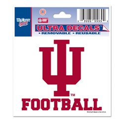 Indiana "IU Football" Ultra Decal from Wincraft