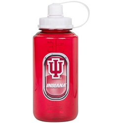 Indiana Hoosiers Crimson Plastic Screw-Top Sports Water Bottle from Hunter Mfg.