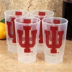 Indiana Hoosiers 4-Pack 16oz. Heavy Duty Reusable Plastic Cups