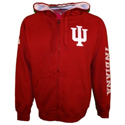 Full Zip "Automatic" Hooded Crimson INDIANA HOOSIERS Sweatshirt