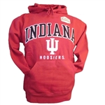 Indiana "Peerless" Crimson Team Color Sueded Hooded Sweatshhirt from Ouray