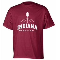 Crimson "COURT" Indiana University Basketball Short Sleeve T-Shirt from Hoosier Team Store Exclusively