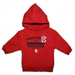 ADIDAS Crimson Infant Hooded "Property Of" Hoosiers Football Sweatshirt