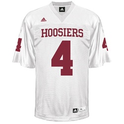 ADIDAS Authentic Replica Indiana Football #4 White Jersey