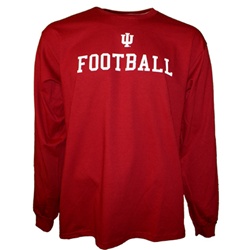 Crimson Indiana IU FOOTBALL Longsleeve T-Shirt