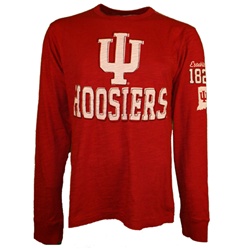 Colosseum Longsleeve "Pitch" Slub Crimson Indiana IU T-Shirt