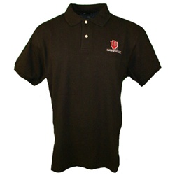 Black Indiana Hoosiers "IU Basketball" Pique Golf Shirt