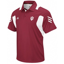 ADIDAS "Scorch" Crimson Performance Indiana "IU" Coaches Polo