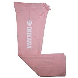 Women's Pink IU INDIANA Open Bottom Sweatpants