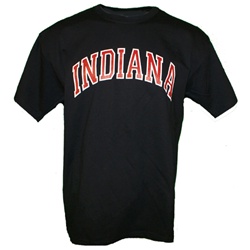 Black Arched INDIANA Short Sleeve T-Shirt