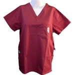 Crimson Indiana Hoosiers 3-Pocket Scrub Top by Gelscrubs