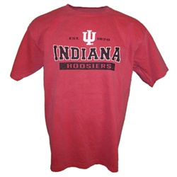 Crimson Garment Washed "Inverted 1820" Indiana Hoosiers T-Shirt