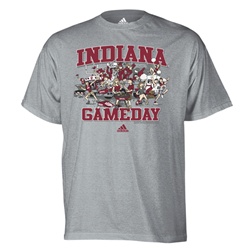 ADIDAS Indiana Hoosiers "Gameday" Grey Fan T-Shirt