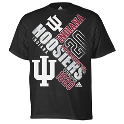 ADIDAS Black "Criss Cross" Indiana Hoosiers Graphic T-Shirt