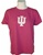 Garment Washed Raspberry Pink Ladies Short Sleeved Indiana "IU" T-Shirt