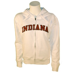 Women's Indiana Hoosiers "Titan" Hooded Full Zipper Sweatshirt