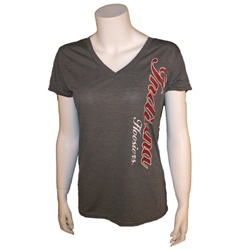 Women's "Cannon" Charcoal Grey Indiana Hoosiers T-Shirt from Colosseum