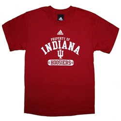ADIDAS Youth Distresses Crimson Property OF INDIANA Tee