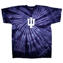 Youth Purple Spiral INDIANA "IU" Tie Dye T-Shirt