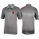 ADIDAS Silver Grey Indiana "IU" Sideline Coaches Series Polo