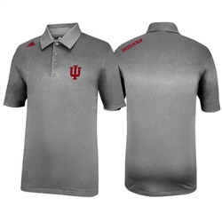 ADIDAS Silver Grey Indiana "IU" Sideline Coaches Series Polo