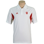 ADIDAS "Adizero" White Performance Indiana "IU" Sideline Polo