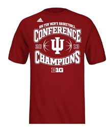 ADIDAS CRIMSON Indiana IU 2013 Big 10 Season Championship T-Shirt