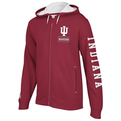 Adidas IU Hoosiers Men's Pride Full Zip Hooded Fleece Sweatshirt