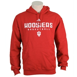 Crimson ADIDAS Hoosiers Basketball "Sideline" Hooded Sweatshirt