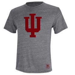 ADIDAS Grey INDIANA "Big IU" Short Sleeved T-Shirt