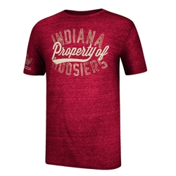 ADIDAS INDIANA HOOSIERS 'First Division' Tri-Blend Short Sleeved T-Shirt